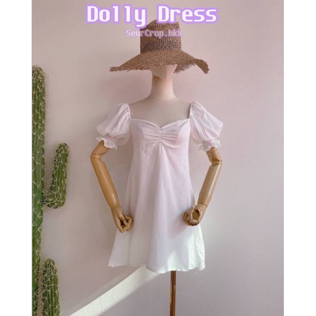 dolly-dress-เดรสแขนตุ๊กตา-ดีเทลเว้าหลัง-น่ารักมาก-ใส่ได้ทุกวัน-เดรสสั้น-เดรสไปเที่ยว-เดรสไปคาเฟ่-ชุดไปคาเฟ่-เดรสน่ารัก