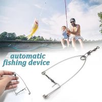 5pcs Automatic Fishing Hook Trigger Stainless Steel Spring Fishhook Bait Catch Catapult Automatically Fishing Device Accessories Accessories