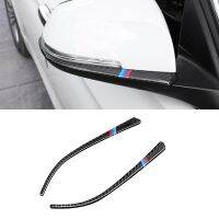 2Pcs 3D Carbon Fiber Rearview Mirror Sticker Protector For BMW F30 F34 F35 Series Car Styling Trim Strips Stickers Anti-scratch Bumper Stickers Decals