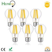 Hcnew A19 E27 Edison LED Bulbs 12W 1521Lumen Dimmable Filament Lamp Replacement สําหรับหลอดไส้ 100W 2700K Warm white◉