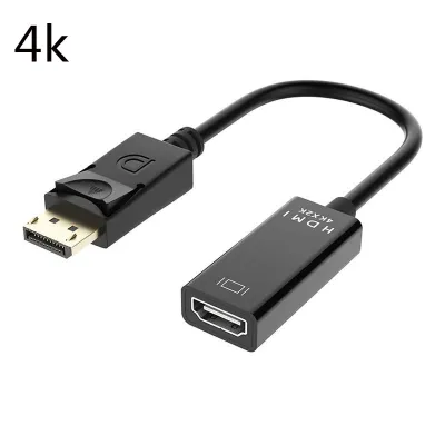 HD 4K kabel adaptor port ke HDMI konverter DP laki-laki ke Perempuan kompatibel dengan HDMI Audio Video untuk proyektor TV PC