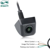 Greenyi CCD Mini Night Vision รถกันน้ำด้านหน้า/ด้านหลังกล้องสำรองข้อมูลย้อนกลับ3สายควบคุมรถ Universal Camera