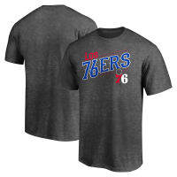 เสื้อกีฬา76ers ทีมฟิลาเดลเฟียทีมมินนิโซตาไทม์วูล์ฟนักรบ Golden State เสื้อยืดกีฬาทีมบาสเก็ตบอลสำหรับผู้ชายผู้หญิง NBA 2023สีเทาถ่านกีฬาแขนสั้น0000