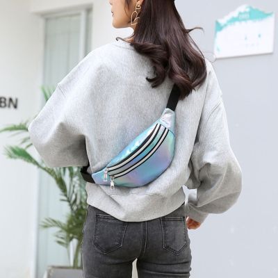 Women Bum Bag Belt Bags Holographic Fanny Pack Cute Waist Packs Fashion Shoulder Phone Pouch for Party Travel 【MAY】