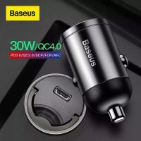 Baseus Mini Car Charger PD 3.0 Fast Charger For 11 Pro Max X Xs Xr 30W Car Phone Charger With Quick Charge 4.0 SCP AFC