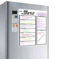 Dry Erase Weekly Calendar Magnetic White Board Grocery List Organizer For Kitchen Refrigerator Whiteboard - Smart Planners