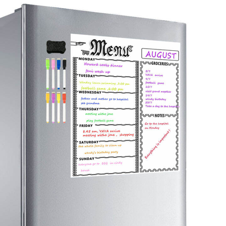 A3 Whiteboard Sheet for Kitchen Fridge Multipurpose Fridge