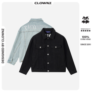 Áo khoác jean Denim Jacket ClownZ vải bò unisex nam nữ form crop rộng thời