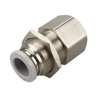 1/8 1/4 3/8 1/2 BSP Female x 4 6 8 10 12mm Tube Plastic Brass Pneumatic Air Bulkhead Pipe Fitting Push In Connector Coupler