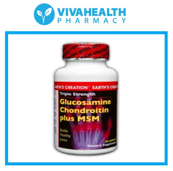 Earth's Creation Triple Strength Glucosamine Chondroitin +MSM 60s