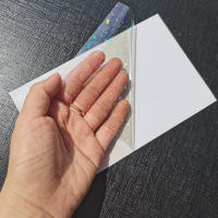 Holographic Star Foil Adhesive Tape Back Hot Stamping On Paper DIY Package Color Card 50 Sheets 6inch 105x165mm