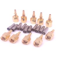 10PCS SMA Male Plug crimp for RG316 RG174 RG179 RG178 LMR100 Coaxial RF cable Connector Electrical Connectors