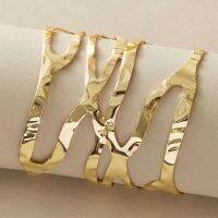 F.J4Z 2020 Trend Bracelet for Women Fashion Punk Golden Metal Cuff Bangles Wide Band Lady Party Hand Jewelry Dropship