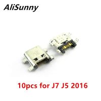 AliSunny พอร์ต Micro USB 10pcs สําหรับ SamSung Galaxy J5 J7 J710 J510 2016 J700T ช่องเสียบชาร์จเชื่อมต่อปลั๊กเชื่อมต่อ