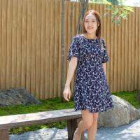☋卐▩ A dress เดรคอกลม ดีเทลโค้งใต้อก มีหลายแขนจ้า เลือกผ้า ขนาด ยาว แขนในแชท