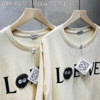 ♤LOEWE Royale เสื้อยืดแขนสั้นสำหรับผู้หญิงและผู้ชาย