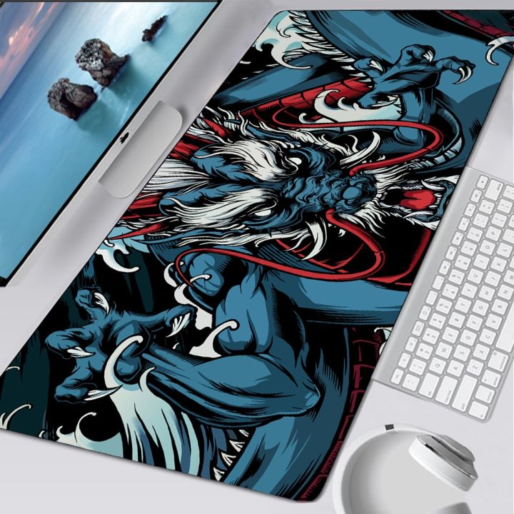 dragon-mouse-pad-black-and-white-deskmat-playmat-laptop-japan-anime-gaming-keyboard-rubber-pad-pad-on-the-table-mouse-mat-pc-rug