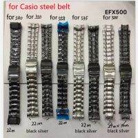 สายรัดสแตนเลสสำหรับผู้ชายเหมาะกับ Ef-550ของ Fo Casio 500 312 539 524 534 501 543 527 563สายรัดกันน้ำสำหรับกีฬาสายนาฬิกาข้อมือ