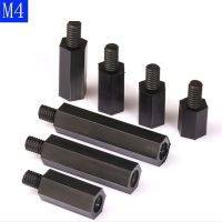 M4 6mm Black Male Female Nylon Spacer M3 Hex Column Standoff Support Screws Nut Spacing screws Circuit board