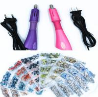 【CW】 / US Fast Heated Hotfix Rhinestone Applicator Iron-on Wand Heat-fix Gun Mixed Size Hot Rhinestones Glass Decoretion