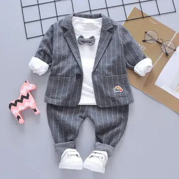 Baby Boy Dress 1 Year - Boys Party Suit Coat with T-Shirt Trouser & Bowtie  Dress Clothing Set | Kid's fashion, Baby boy dress, Baby dress