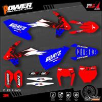 PowerZone Custom Team Graphics Backgrounds Decals 3M Stickers Kit For KTM SX SXF MX 16-18 EXC XCW Enduro 17-19 125 to 500cc 02