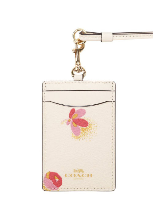 Coach ID Lanyard with Pop Floral Print - White | Lazada