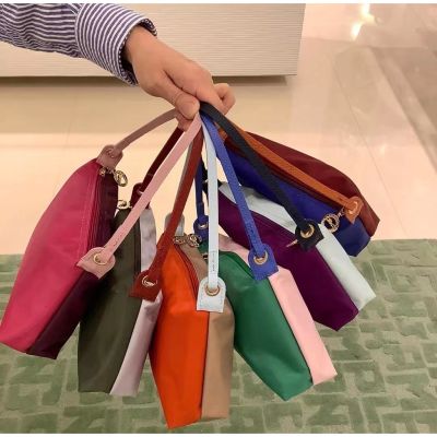2023 new Longcham Le Pliage Re-Play Five Colors Canvas Colorblock Fashion Shoulder Bag Underarm Bag