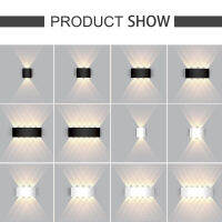 LED Wall Lamp DIY Colors IP65 Outdoor Waterproof Garden Lighting AC86-265 Aluminum Indoor Bedroom Living Room Stairs Wall Light