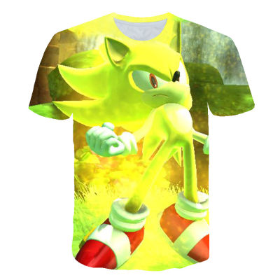 Baby Boys Clothes Sonic T Shirt 3 4 5 6 7 8 9 10 11 12 13 14 Year Kid Girls T-shirt Children 3D Print Tops Tee Kid Girl Tshirts