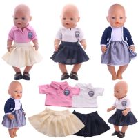 Fashion School Uniform Fit 18 Inch Girl And 43cm Realistic Silicone Baby Reborn Doll  Our Generation  Childrens Best Gift Hand Tool Parts Accessories