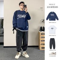 ✷ [Shopkeeper wears] 2023 spring trendy brand round neck sweater mens Japanese loose casual all-match tops