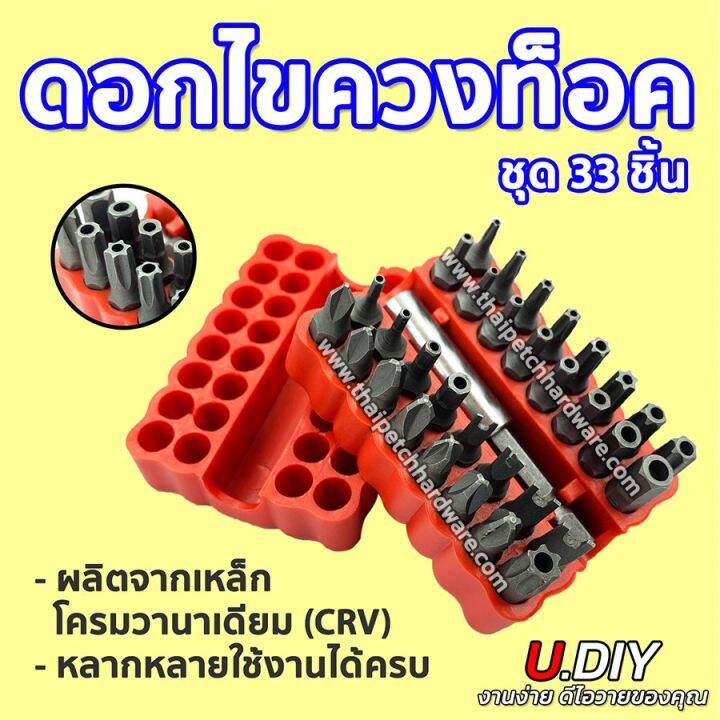 โปรโมชั่น-คุ้มค่า-ดอกไขควงหัวทอร์ค-ชุด-33-ชิ้น-ไขควงหัวดาว-ดอกไขควง-ดอกดาว-ไขควงโทรศัพท์-u-diy-ราคาสุดคุ้ม-ไขควง-ไขควง-ไฟฟ้า-ไขควง-วัด-ไฟ-ไขควง-แฉก