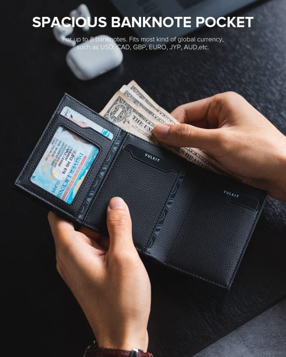 vulkit-card-holder-wallet-with-coin-pocket-magnetic-closure-pop-up-cards-with-id-window-leather-wallet-for-cash-amp-credit-cards-grain-black