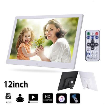 12" HD 1080P LED Digital Photo Frame Picture Multi-function Movie Player Video Remote Control For Gift