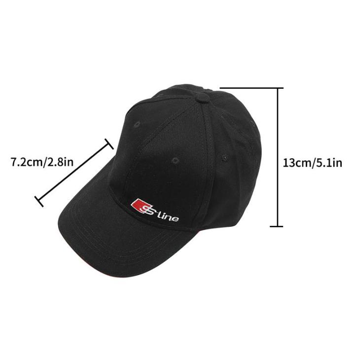 หมวกปักลายตัวอักษรแฟชั่นใหม่สำหรับทุกเพศหมวกอาบแดดปานามาบังแดดกลางแจ้งกีฬาหมวกเบสบอลใหม่สำหรับ-audi-sline-1ชิ้น