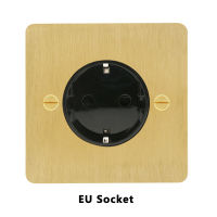 Avoir Golden Brushed Carved Toggle Switch Wall Light Switch EU French Electrical Outlets Sockets Intermediat Switches CAT6 USB