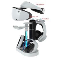 Limited Time Discounts Portable VR Charging Station  Charging Dock RGB Charging Base Headset Storage Rack Display Stand For PSVR2