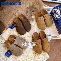 Birkenock Cuny Ken รองเท้าแตะครึ่งลากใน Baotou รองเท้าแตะพื้นนุ่มหนังสำหรับผู้ชายและผู้หญิงคนรักชุดเสื้อนอก