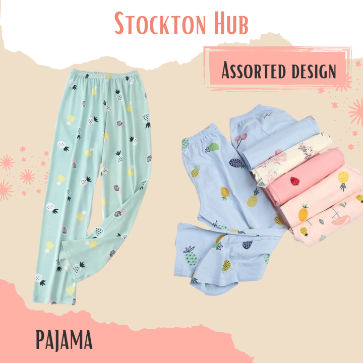 SH 3 PCS Assorted Bundle Set Cotton Pajama Sleepwear for Women Adult