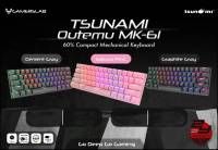 Tsunami Outemu MK-61 61Keys 60% Compact Mechanical Keyboard คีย์บอร์ด MK61 มีไฟ สำหรับเล่นเกมส์