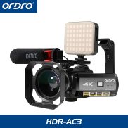 ORDRO Máy Quay Phim 4K HDR-AC3 Máy Quay Video WiFi Tầm Nhìn Ban Đêm Hồng