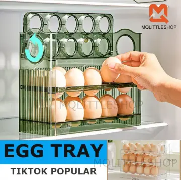 3 Layer Egg Storage Container,Egg Fresh Storage Box,Egg Holder Egg Tray for  Kitchen Countertop Clear 