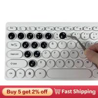 Russian Smooth Round 2 Colors Keyboard Sticker Language Protective Film Layout Button Letters PC Laptop Accessories Basic Keyboards