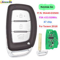 3 Buttons Keyless Go Smart Car Remote Key Fob FSK 433.92MHz ID47 Chip for Hyundai Tucson 2016 PN 95440-D3500 HY22