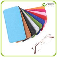 CUFEI Unisex สีเพียว ผ้าสักหลาดนุ่ม แว่นกันแดด กล่องใส่แว่นตา ป้องกันแว่นตา ปลอกแว่นตา กระเป๋าใส่แว่นอ่านหนังสือ