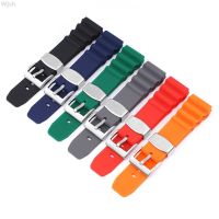 ✳✜ 22mm Diving Rubber Watch Strap Men Sport Waterproof Silicone Wrist Band Stainless Steel Bracelet Watchband Accessories for Seiko