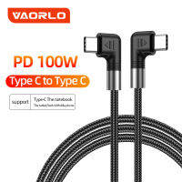 VAORLO สายชาร์จ90องศา0.5ม./1ม./2ม./สายชนิด C 3M 100W USB C ถึง USB สาย PD 30W Type C ไปยังสายตัวชาร์จไลท์นิ่งสามารถใส่ได้กับ iPhone 14 OPPO Samsung Galaxy S21 MacBook air2020 iPad Pro 2018/2020