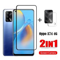 ฟิล์มกันกระแทก ฟิล์มตรงรุ่น ได้แป็นชุด 2in1 OPPO A74 4G 5G ฟิล์มเลนส์กล้อง + ฟิล์มกระจกเต็มจอขอบดำ ฟิล์มกระจกกันรอย หน้าจอ ส่งจากไทย