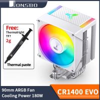 JONSBO พัดลมระบายความร้อน CPU CR1400 EVO 4ท่อความร้อน ARGB PWM Processador Tower หม้อน้ำพัดลมทำความเย็นอากาศสำหรับ LGA1700 115X AM4 AM5ฮีทซิงค์